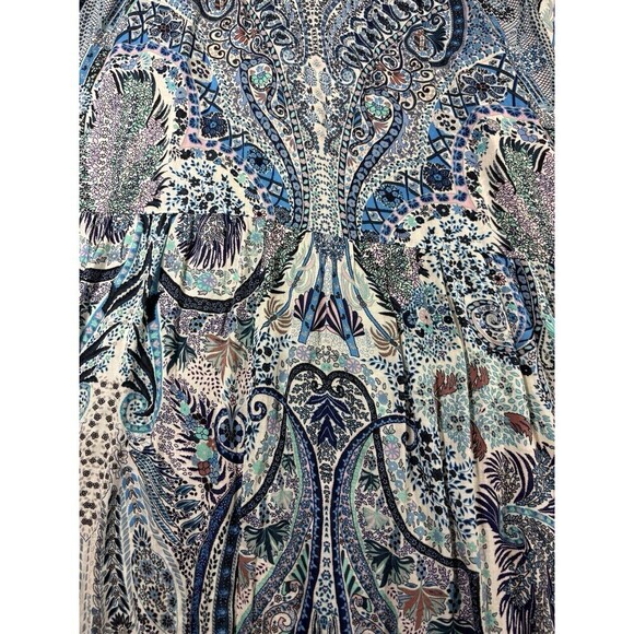 ba&sh Baraka Maxi Dress Blue Paisley Print 3 Large Cut Out Back Sleeveless - Picture 9 of 16